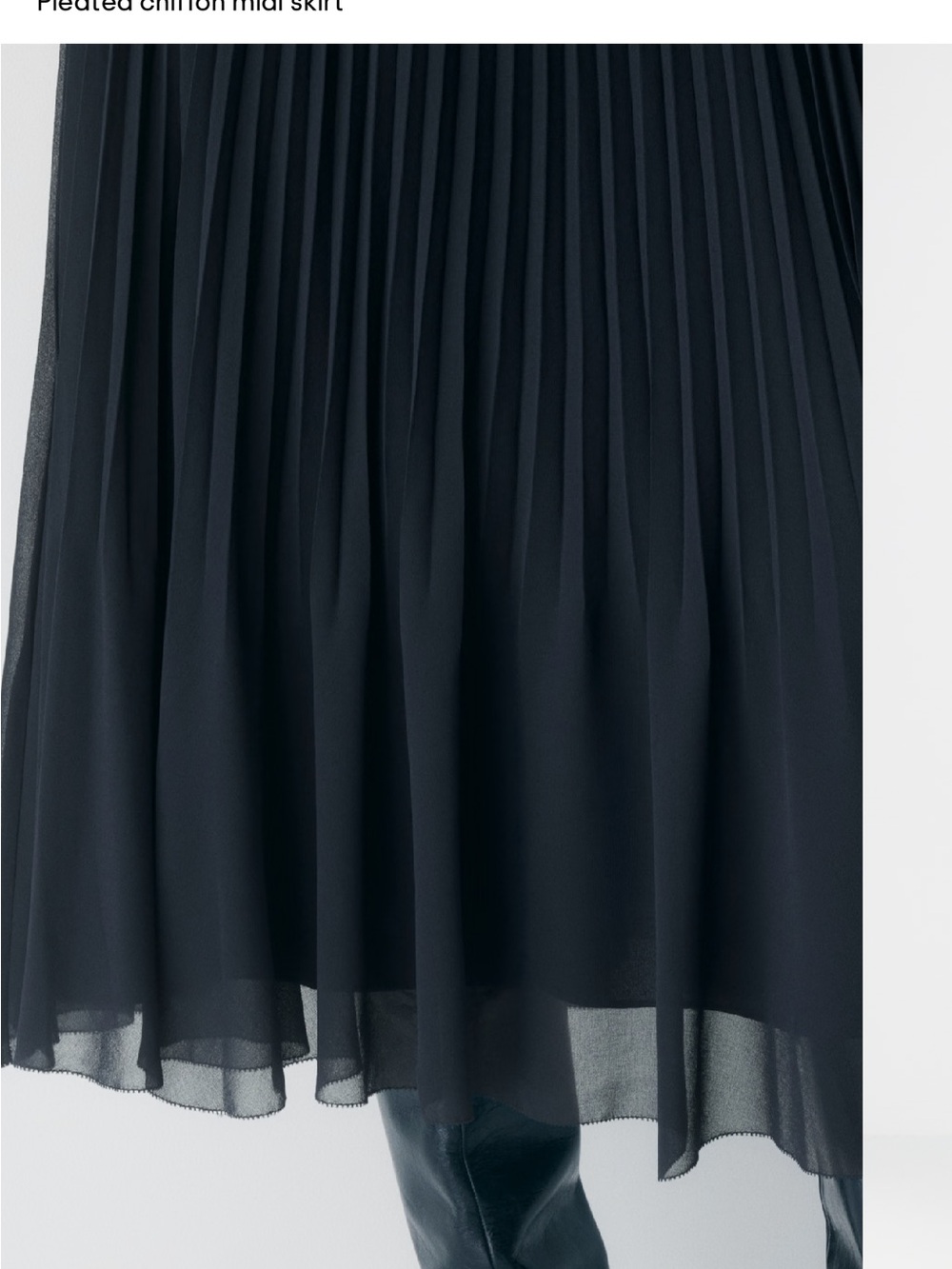 Wilfred Black Pleated Midi Skirt Size 4 - Picture 5 of 14
